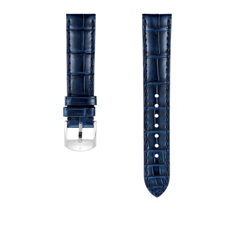 breitling cinturino blu morelato blu strap 18 mm|Blue Alligator Leather Strap .